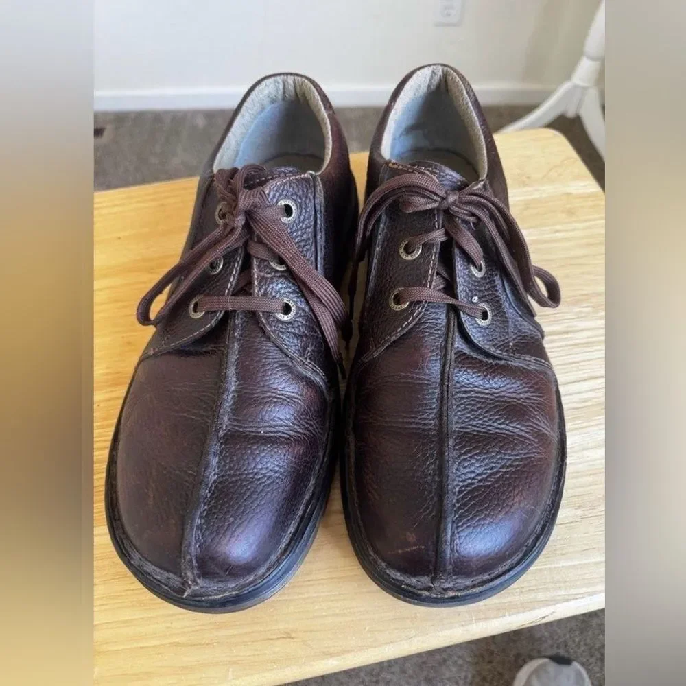 Dr. Martens Men's Brown Leather Lace-Up Oxfords Size 11